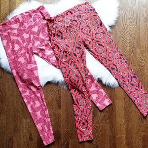LulaRoe Tall & Curvy Tights Leggings 2 Pair